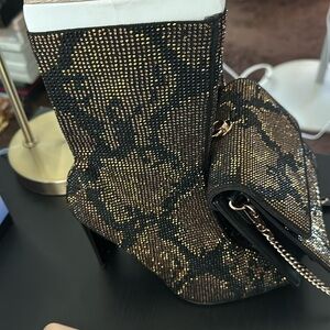 Boots with matching bag. Worn only once.